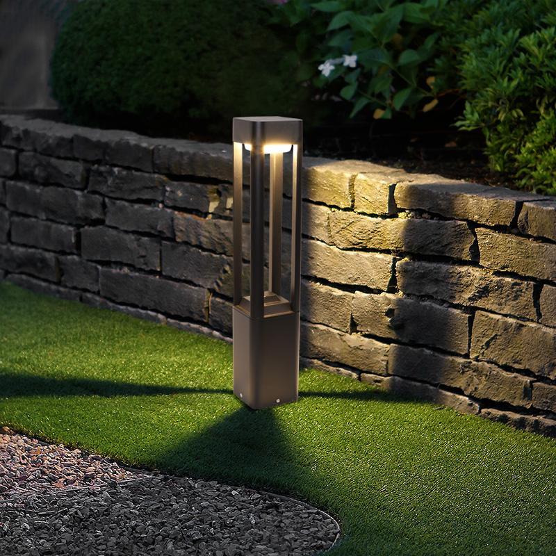 Die-Cast Aluminium LED Bollard Light 3000K IP55 Hardwired Matte Black 3 Heights Pathway Garden