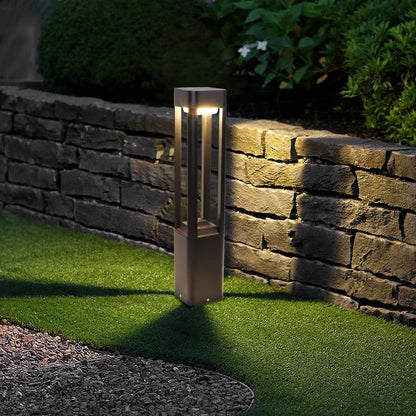 Die-Cast Aluminium LED Bollard Light 3000K IP55 Hardwired Matte Black 3 Heights Pathway Garden