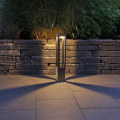 Die-Cast Aluminium LED Bollard Light 3000K IP55 Hardwired Matte Black 3 Heights Pathway Garden