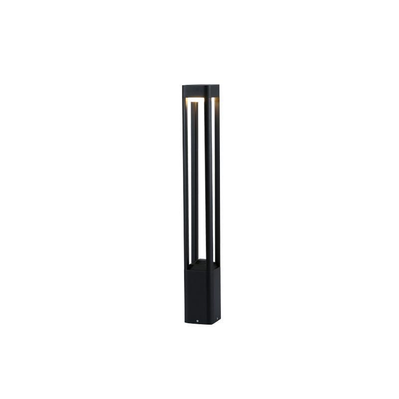 Die-Cast Aluminium LED Bollard Light 3000K IP55 Hardwired Matte Black 3 Heights Pathway Garden