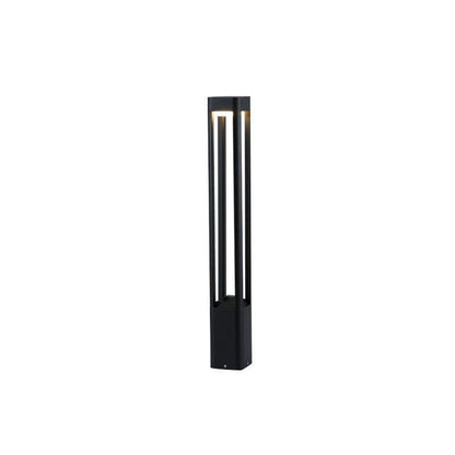 Die-Cast Aluminium LED Bollard Light 3000K IP55 Hardwired Matte Black 3 Heights Pathway Garden