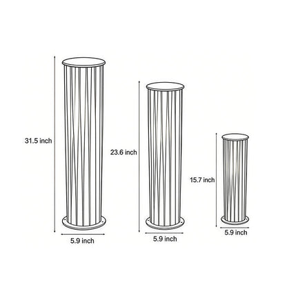 Modern Cylindrical LED Bollard Light Waterproof Solar & Hardwired Outdoor Pathway Lighting Black Aluminum Acrylic IP65