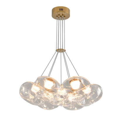 Glass Globe Multi-Head Chandelier with Full-Spectrum Integrated LED