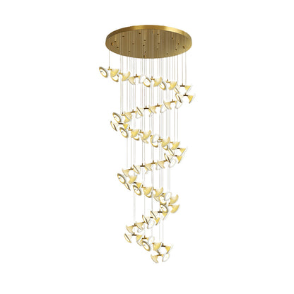 Ceramic Tulip Chandelier Gold Stainless Steel G4 French Style 7 Sizes Warm White