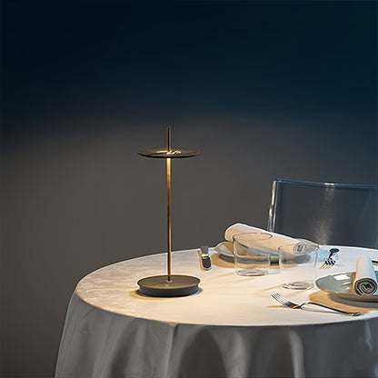 Modern Rechargeable LED Table Lamp Cordless Dimmable Buffet Portable Touch Remote Brown Black Gray Bronze 13.39 Inch