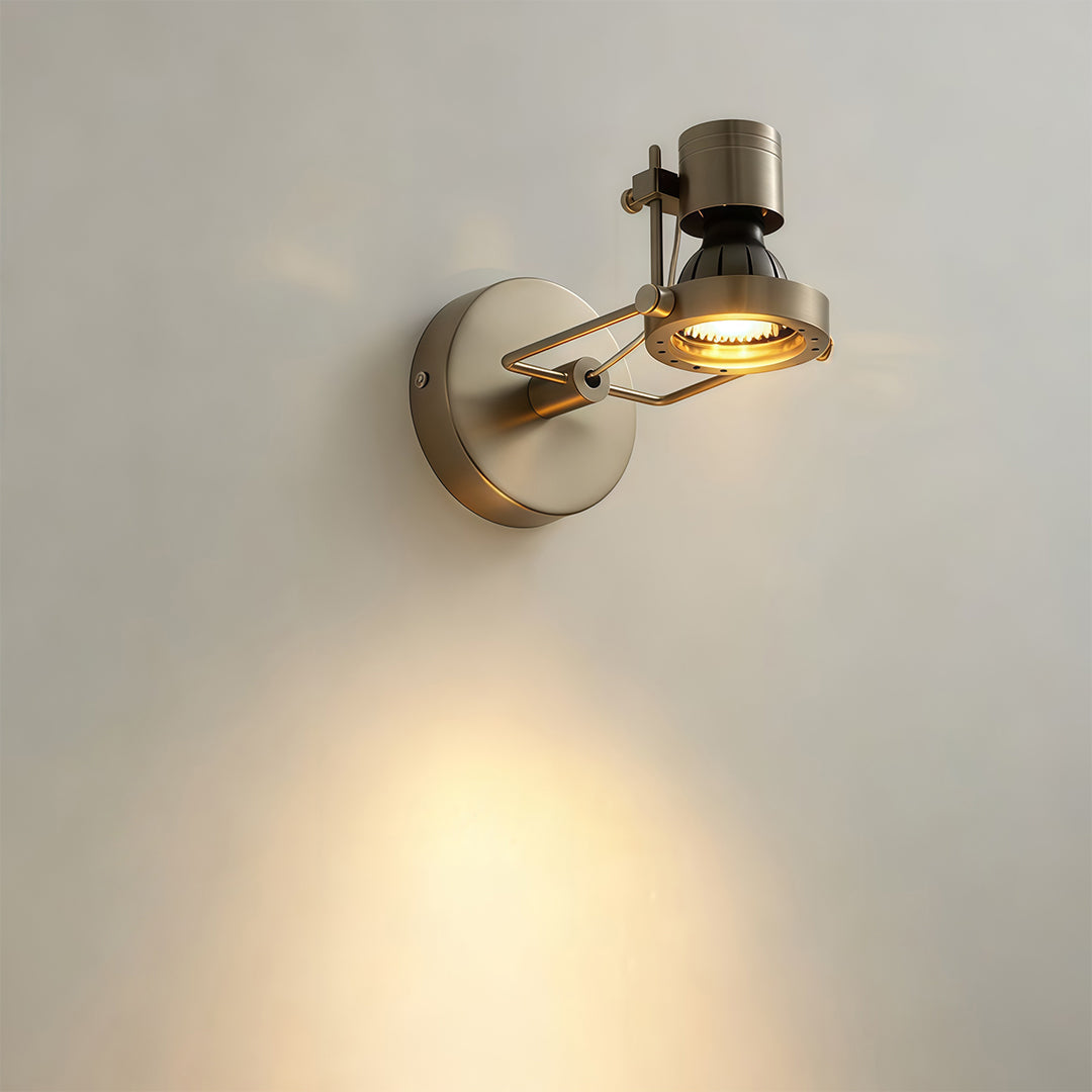 Adjustable LED Wall Spotlight Industrial Aluminum Hardwired Indoor 3CCT