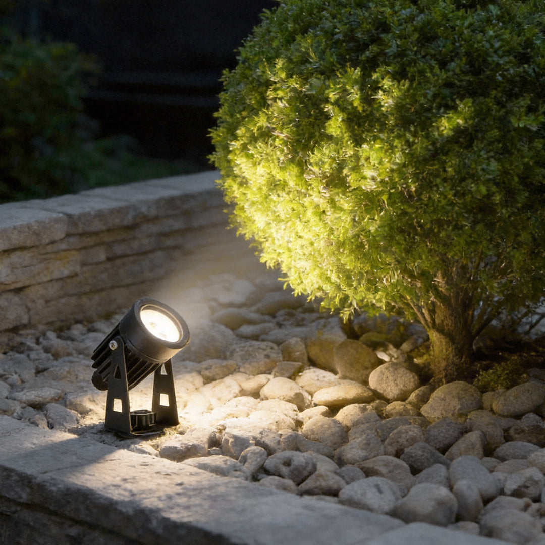 Solar Landscape Spotlight 2-Light 4-Light 270° Adjustable Die-Cast Aluminum Dual CCT IP54 Dusk-to-Dawn