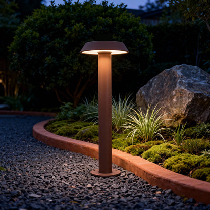 Flat Top LED Path Lighting Outdoor Sand Coffee Gray Aluminum CRI90 IP65 DC24V 4 Heights