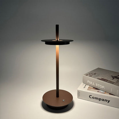 Modern Rechargeable LED Table Lamp Cordless Dimmable Buffet Portable Touch Remote Brown Black Gray Bronze 13.39 Inch