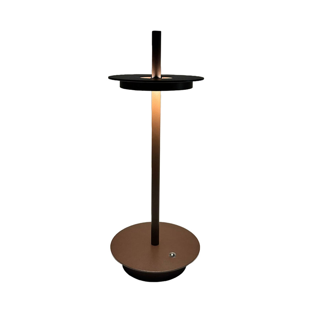 Modern Rechargeable LED Table Lamp Cordless Dimmable Buffet Portable Touch Remote Brown Black Gray Bronze 13.39 Inch