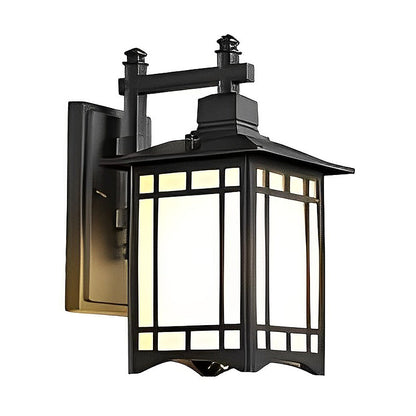 Retro Lantern Wall Sconce Die-Cast Aluminum Glass Solar or Hardwired IP55 3000K Black Bronze Copper Garden