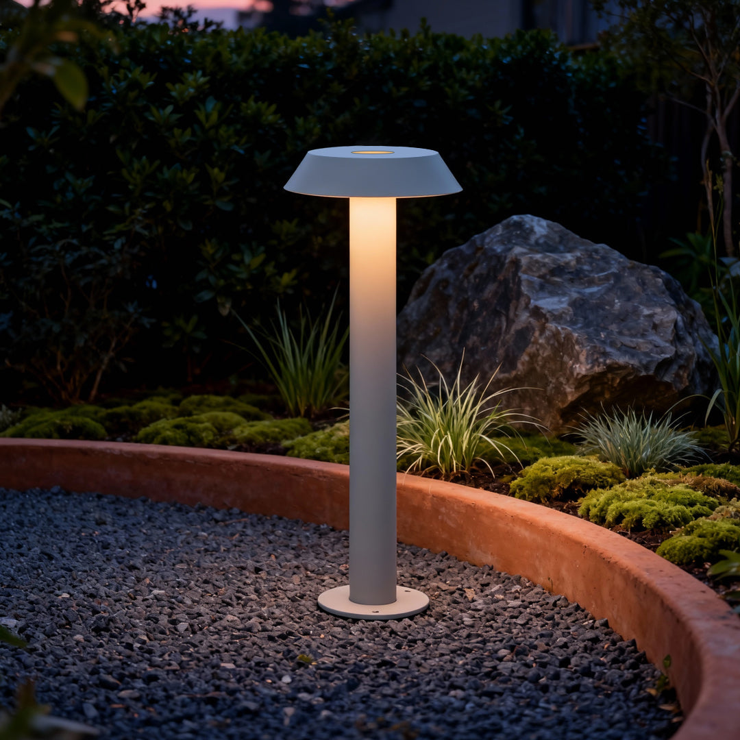 Flat Top LED Path Lighting Outdoor Sand Coffee Gray Aluminum CRI90 IP65 DC24V 4 Heights