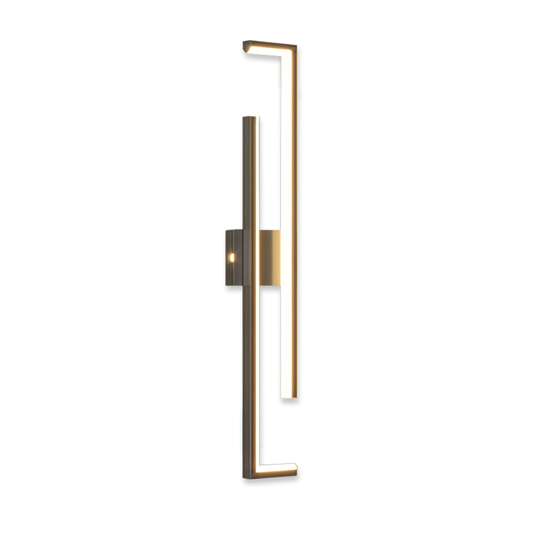 Linear LED Wall Sconce Bar Modern Minimalist Iron 3CCT Hardwired Black Gold