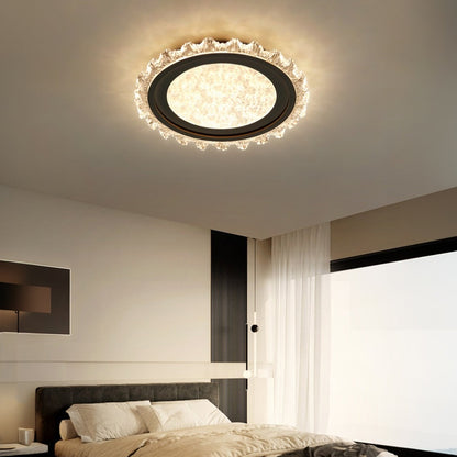 French Full Spectrum Ultra-Thin Flush Mount CRI 97 White Black Gold