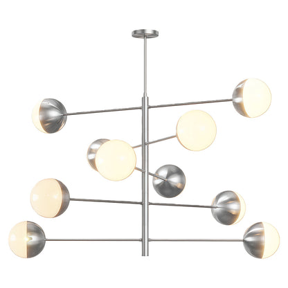 White Glass Globe Chandelier Modern Nordic Copper Nickel Black Living Room Dining Room