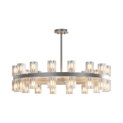 Crystal Chandelier Solid Copper Glass Cylinder Matrix G4 American Style Large-Scale