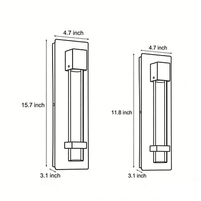 Modern Black Bubble Crystal Glass Outdoor Wall Sconce LED IP65