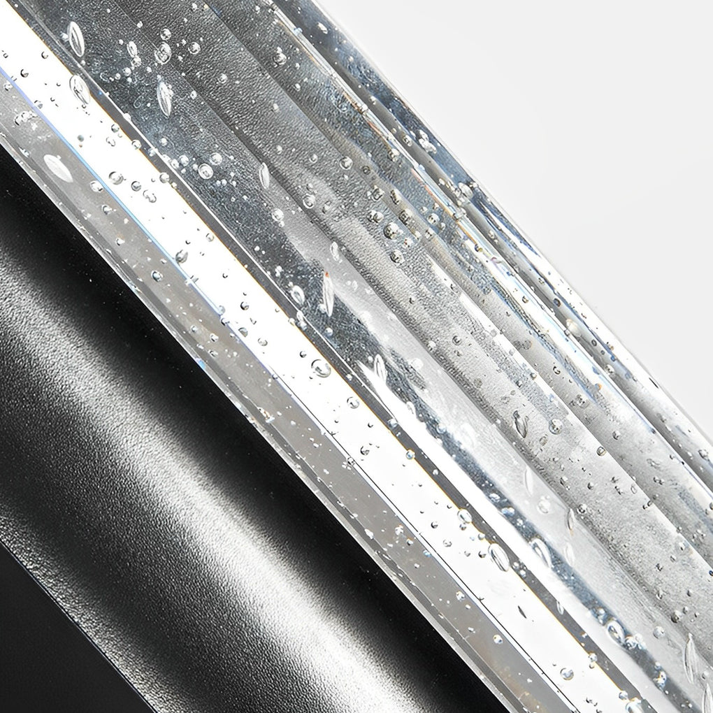 Modern Black Bubble Crystal Glass Outdoor Wall Sconce LED IP65