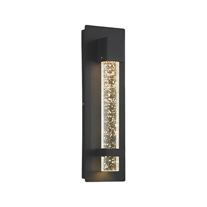 Modern Black Bubble Crystal Glass Outdoor Wall Sconce LED IP65
