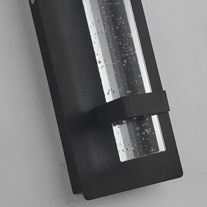 Modern Black Bubble Crystal Glass Outdoor Wall Sconce LED IP65