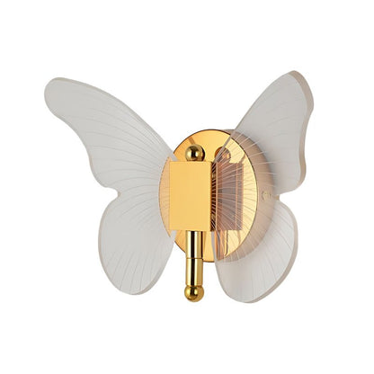 Modern Butterfly Wall Sconce – Gold LED 3-Step Dimming Decorative Wall Light
