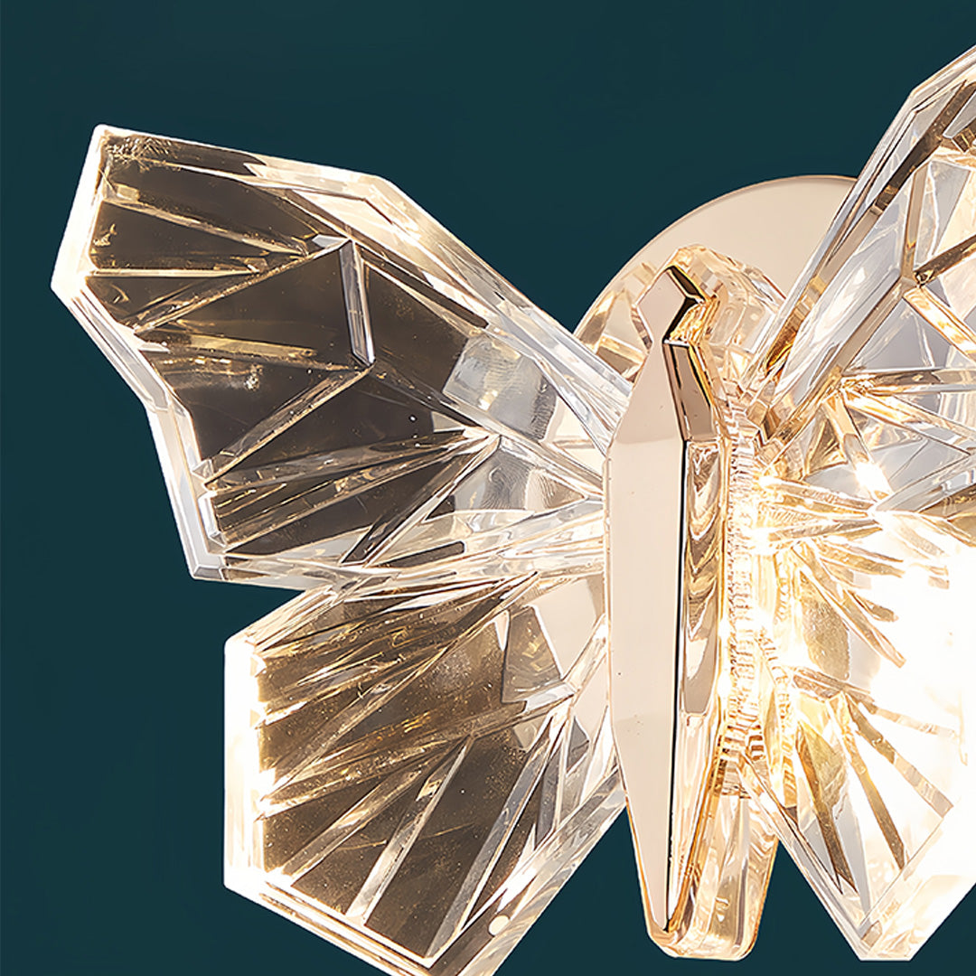 Butterfly LED Wall Sconce – Modern Decorative Crystal Accent Light