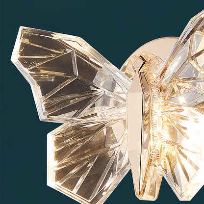 Butterfly LED Wall Sconce – Modern Decorative Crystal Accent Light