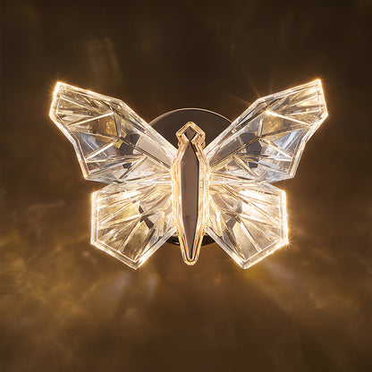 Butterfly LED Wall Sconce – Modern Decorative Crystal Accent Light