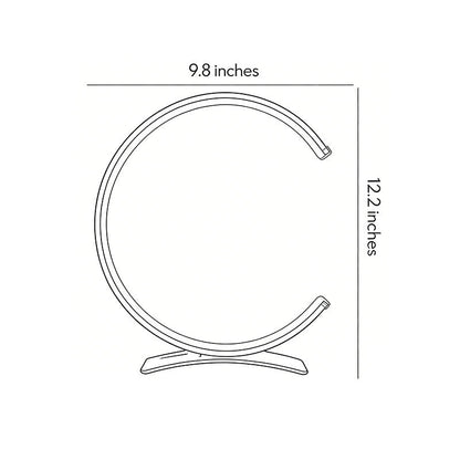 Modern Table Lamp C Shape Touch 3 Color Temp LED Silicone Shade Black White Bedside Desk 12 Inch