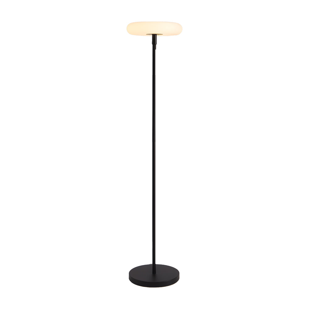 Solar USB Halo Floor Lamp Adjustable Height IP65 Minimalist Outdoor 3000K