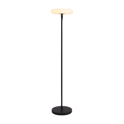 Solar USB Halo Floor Lamp Adjustable Height IP65 Minimalist Outdoor 3000K