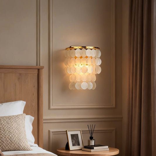 Capiz Shell Wall Sconce – Modern Coastal LED Wall Light