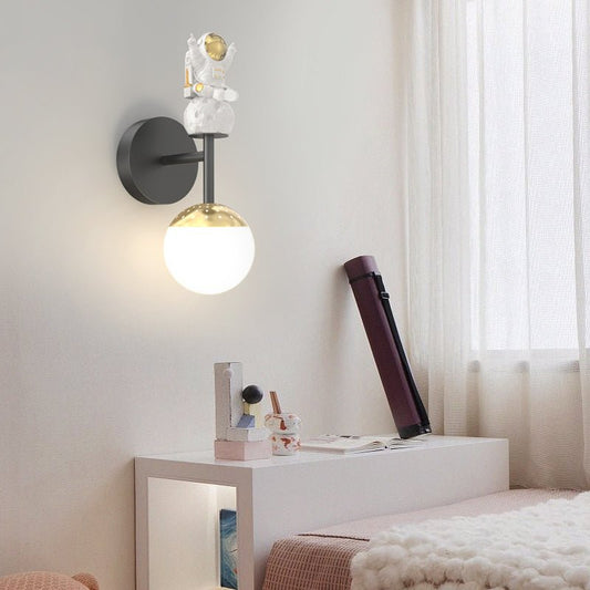 Modern Astronaut Wall Sconce – 3-Step Dimmable LED Indoor Wall Light