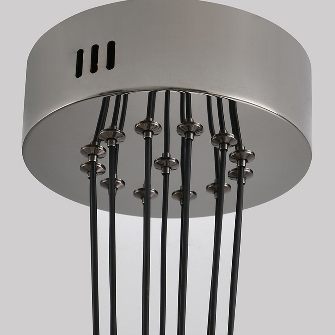 Glass Globe Multi-Head Chandelier with Full-Spectrum Integrated LED