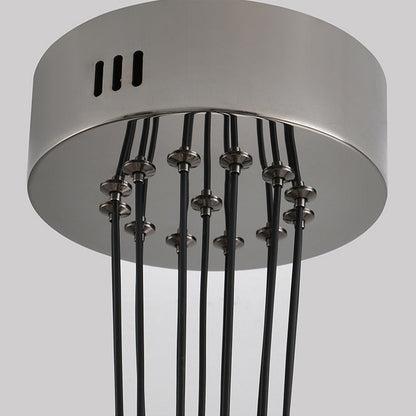 Glass Globe Multi-Head Chandelier with Full-Spectrum Integrated LED