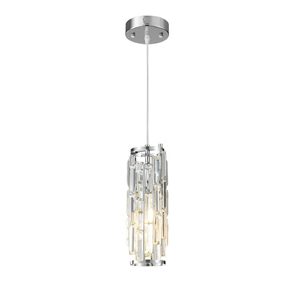 Mini Crystal Pendant Light Industrial Iron E27 Black Gold Chrome 1 3 Light Kitchen Island