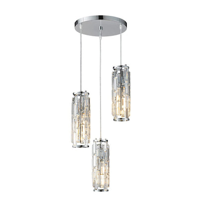 Mini Crystal Pendant Light Industrial Iron E27 Black Gold Chrome 1 3 Light Kitchen Island