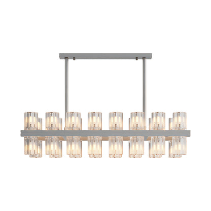 Crystal Chandelier Solid Copper Glass Cylinder Matrix G4 American Style Large-Scale