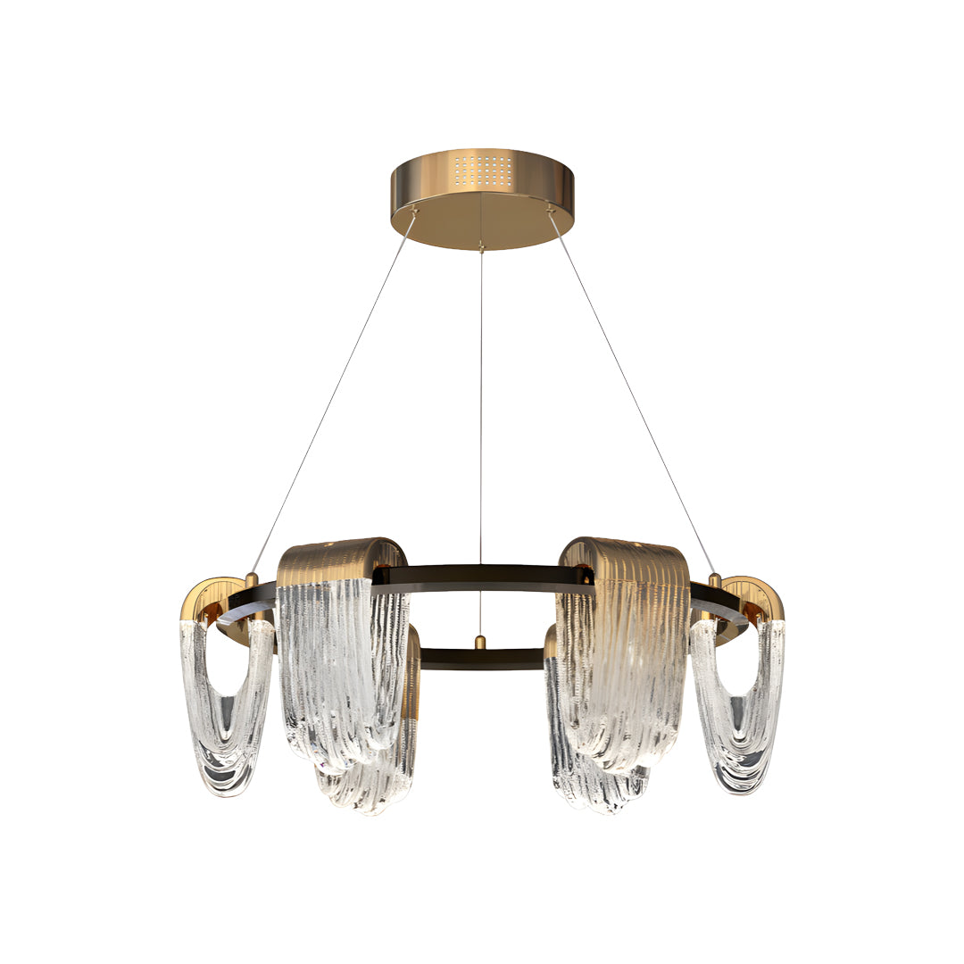 Circular Array Chandelier Gold Gray Aluminum LED 3000K 4500K 6000K Italian Style