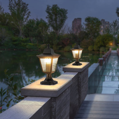 European Style Outdoor Landscape Light Black Aluminum PC Shade IP54 Lawn Lamp or Wall Lamp 3 Sizes