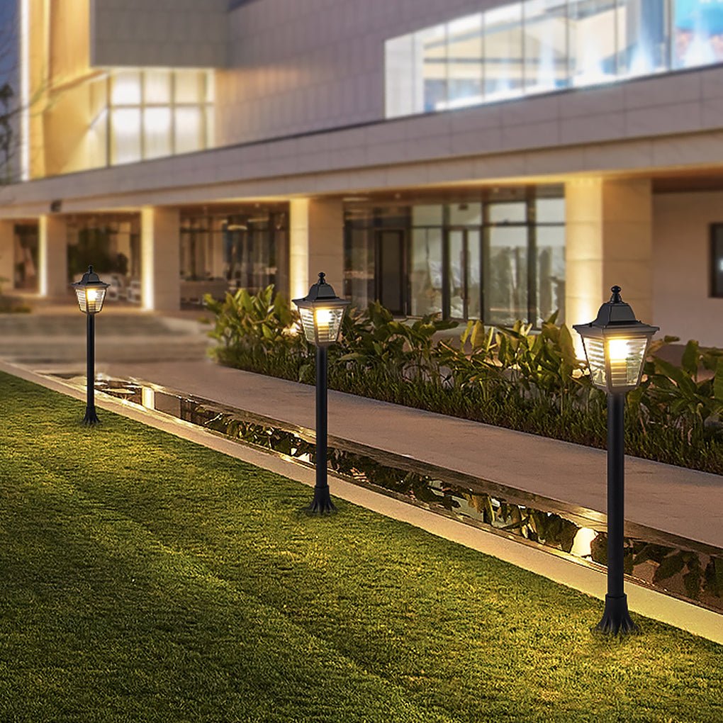 European Style Outdoor Landscape Light Black Aluminum PC Shade IP54 Lawn Lamp or Wall Lamp 3 Sizes