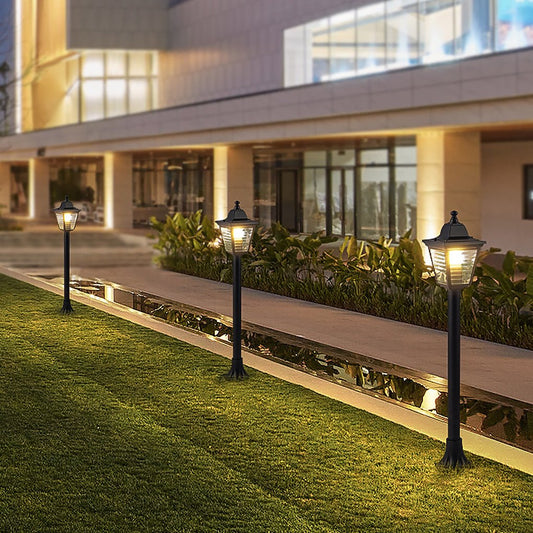 European Style Outdoor Landscape Light Black Aluminum PC Shade IP54 Lawn Lamp or Wall Lamp 3 Sizes