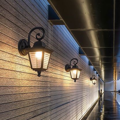 European Style Outdoor Landscape Light Black Aluminum PC Shade IP54 Lawn Lamp or Wall Lamp 3 Sizes