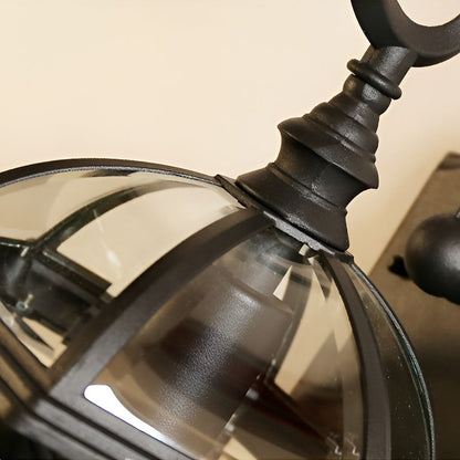 Classic Outdoor Wall Lantern Black or Gold Die-Cast Aluminum Glass E27 IP65
