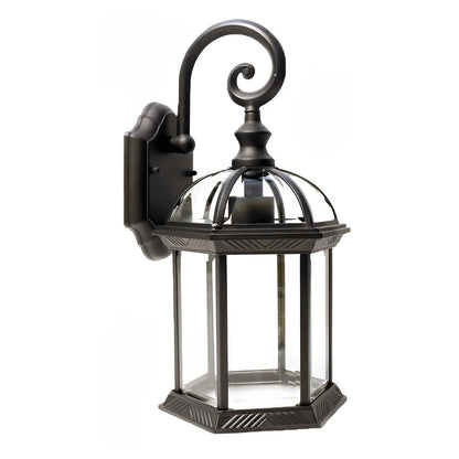 Classic Outdoor Wall Lantern Black or Gold Die-Cast Aluminum Glass E27 IP65
