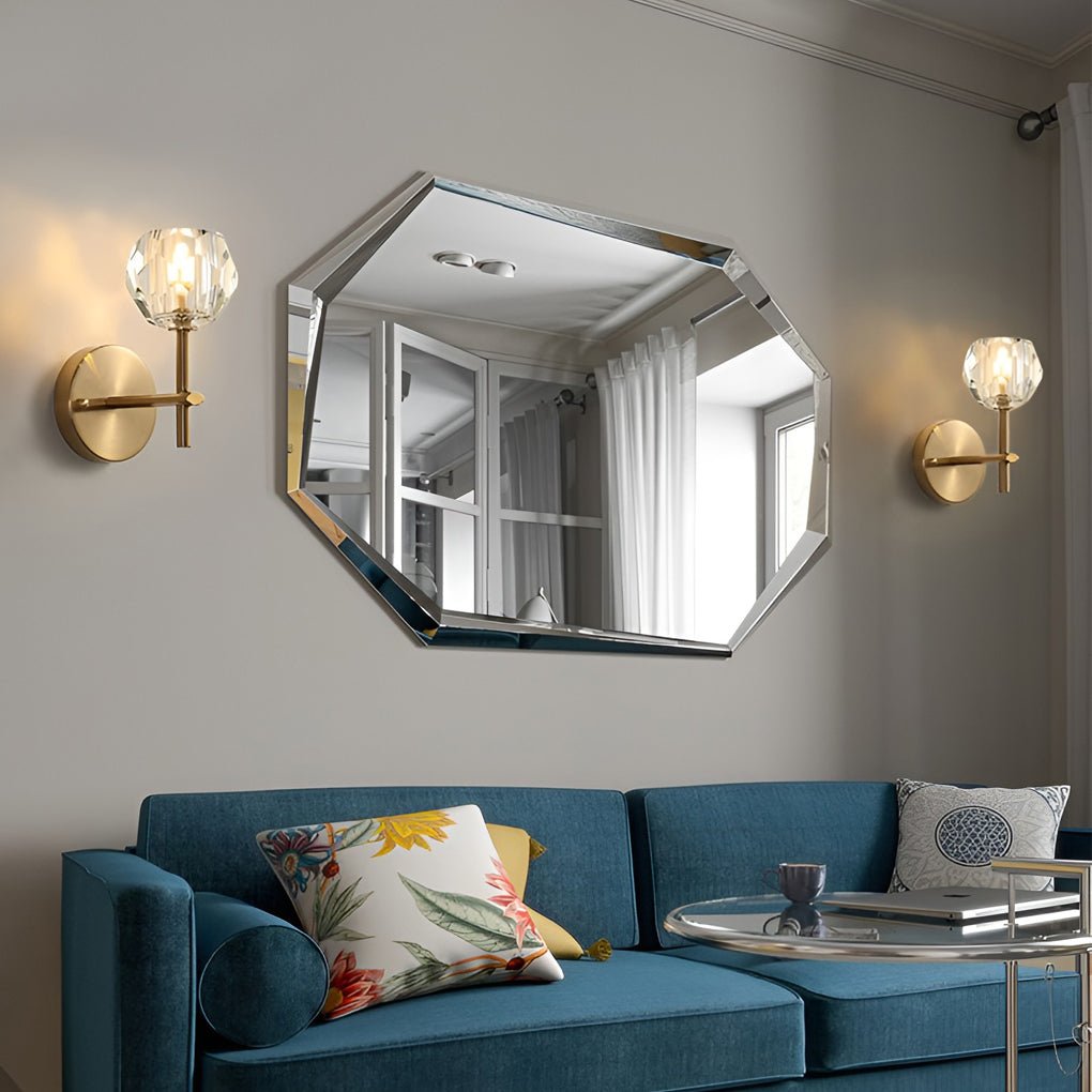 Ball-Shaped Crystal Gold Wall Sconce – Postmodern Plug-In LED Wall Lamp