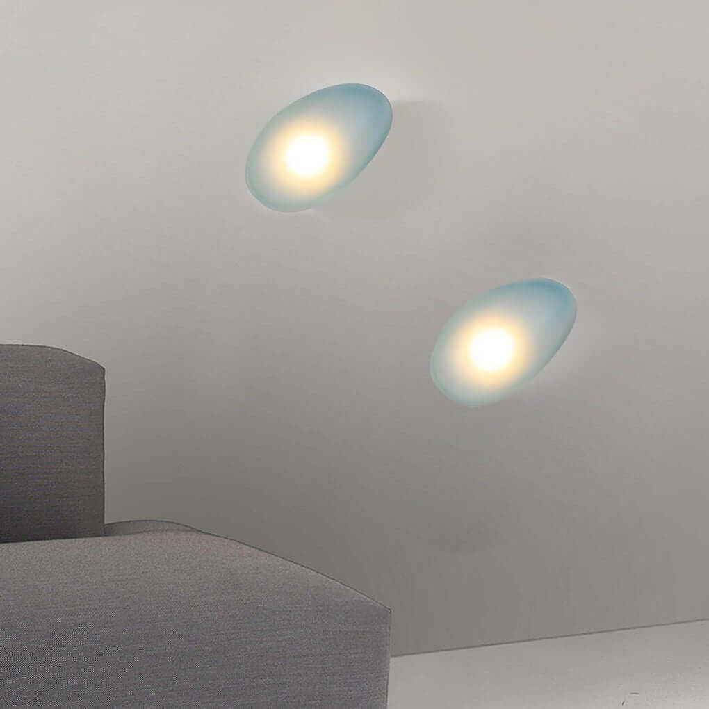Pebble Glass Wall Sconce Modern LED Indoor Light