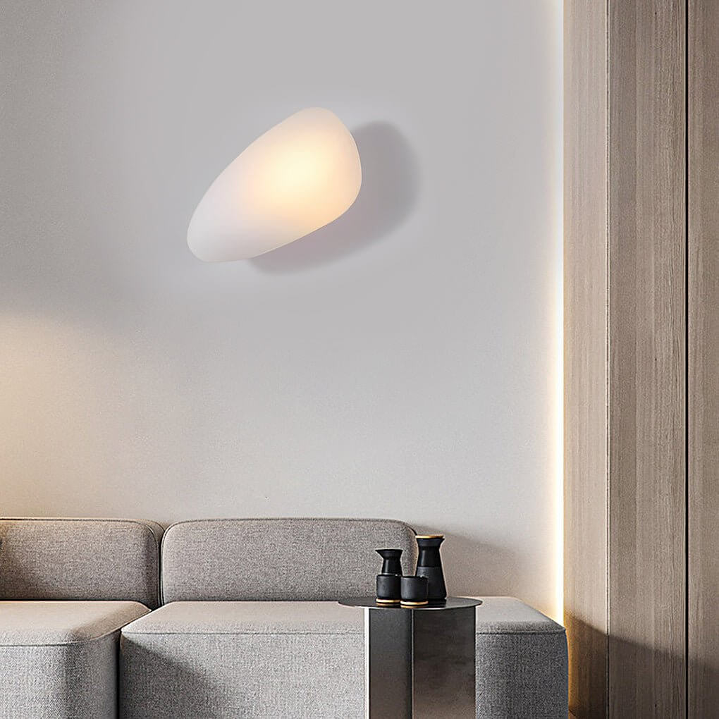 Pebble Glass Wall Sconce Modern LED Indoor Light