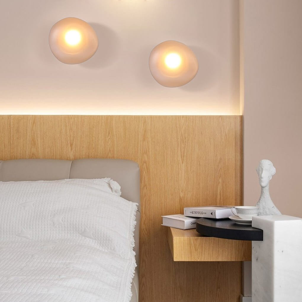 Pebble Glass Wall Sconce Modern LED Indoor Light