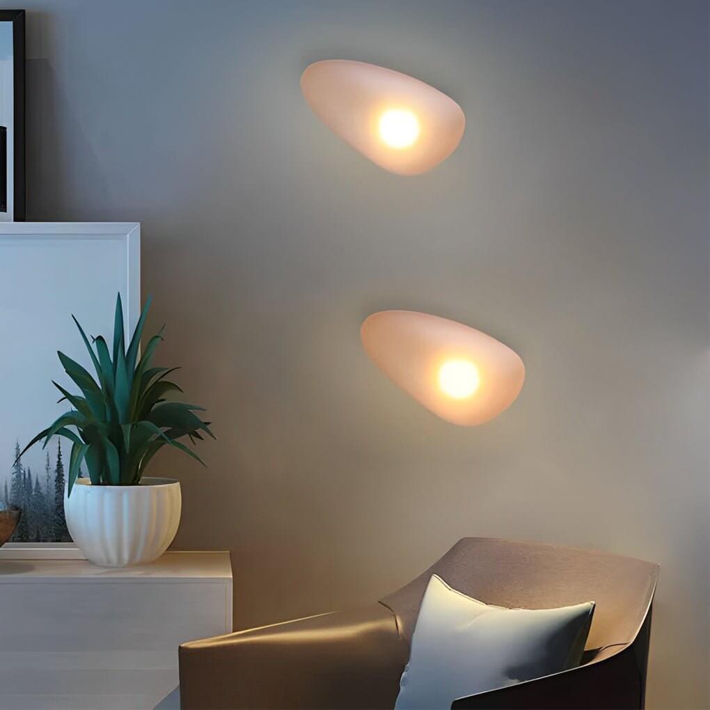 Pebble Glass Wall Sconce Modern LED Indoor Light